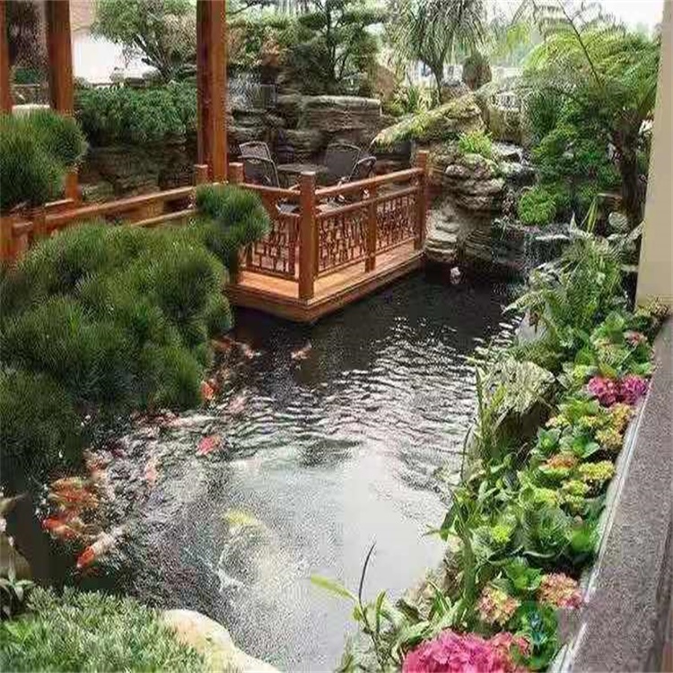 铜陵大型庭院假山鱼池景观设计